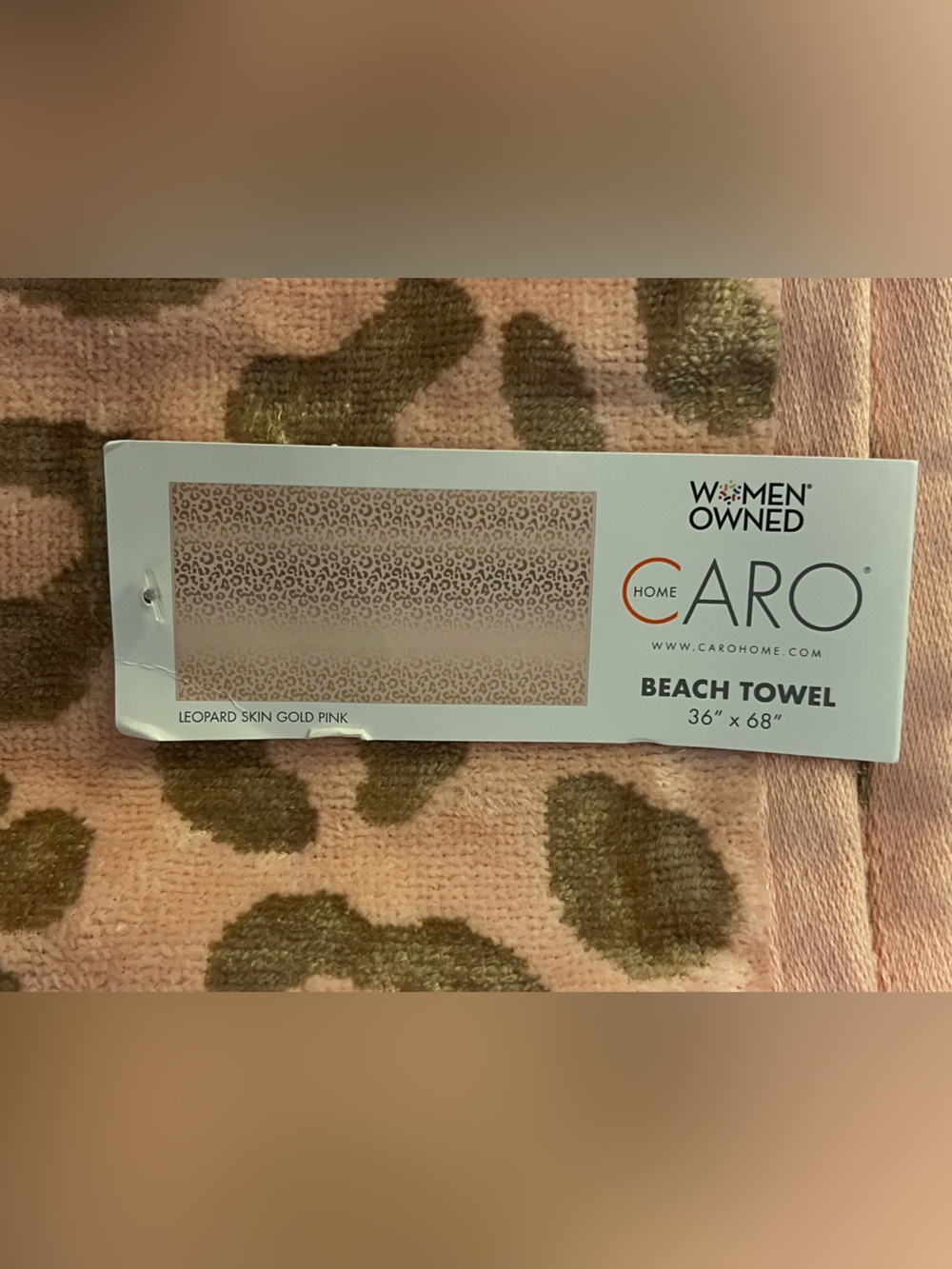 Caro Home Luxurious Leopard Print Beach Towel 🐆